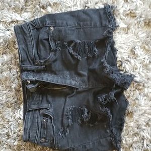 Aero black Jean shorts